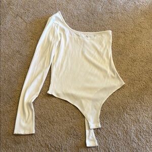 White One-Shoulder Bodysuit